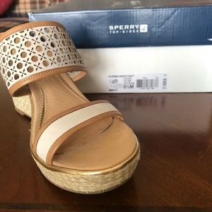 Sperry Top-Siders Leather Espadrille Wedge Sandals